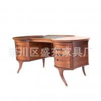 新美式实木书桌 后现代简约实木写字台办公桌 欧式实木电脑桌